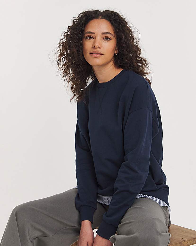 Long Sleeve Crew neck 2in1 Sweatshirt