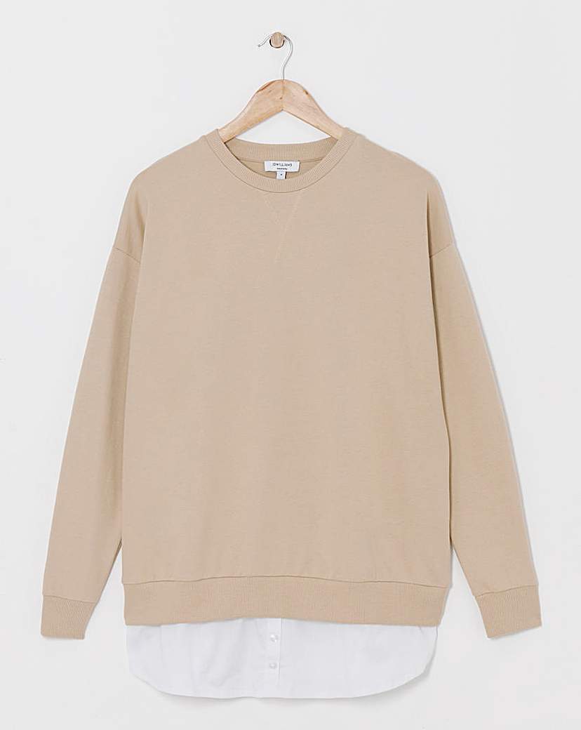 Long Sleeve Crew neck 2in1 Sweatshirt