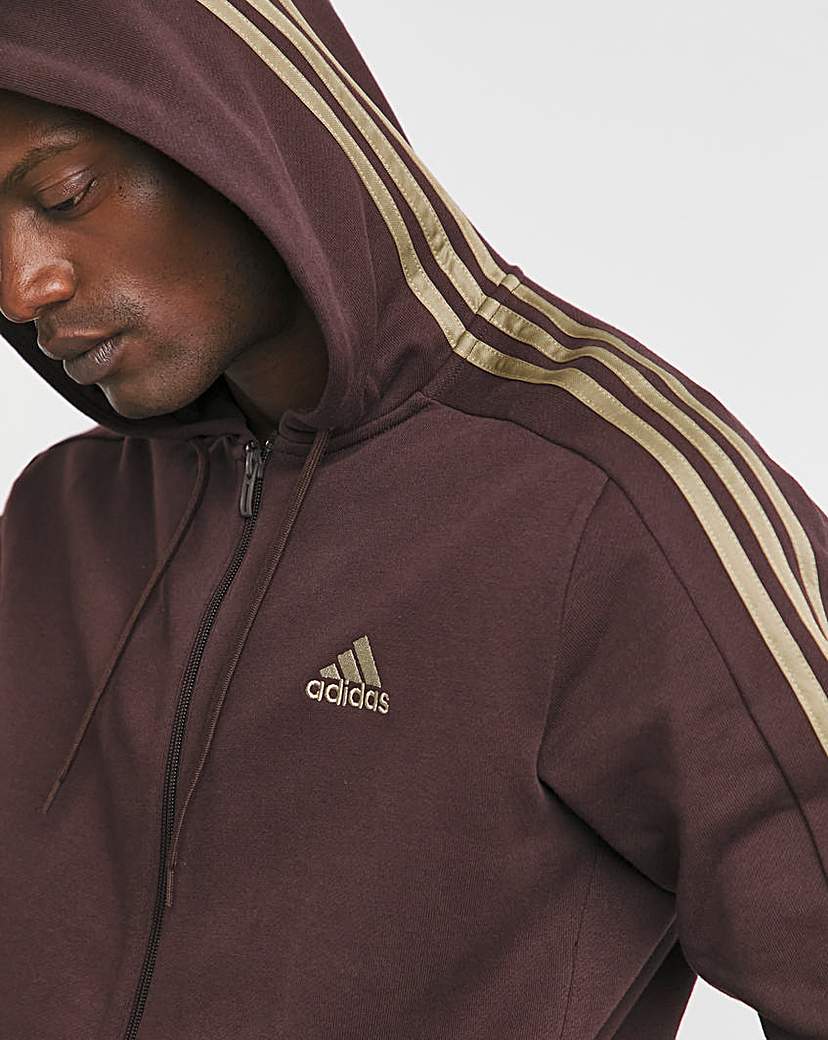 adidas 3 Stripes Full Zip Hoodie