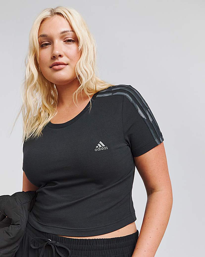adidas 3 Stripes Crop Baby T-Shirt