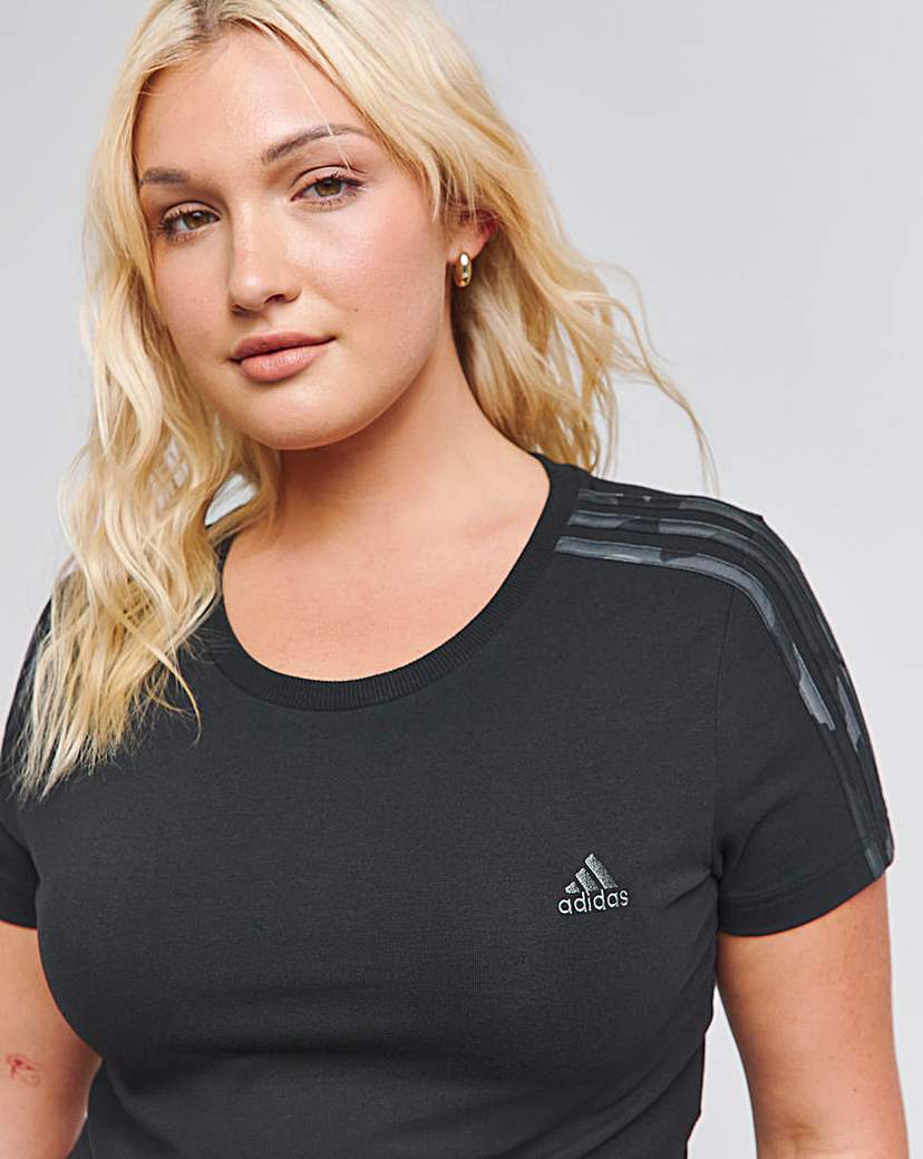 adidas 3 Stripes Crop Baby T-Shirt