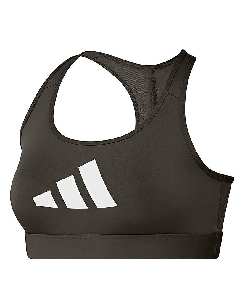 adidas powerreact big logo sports bra