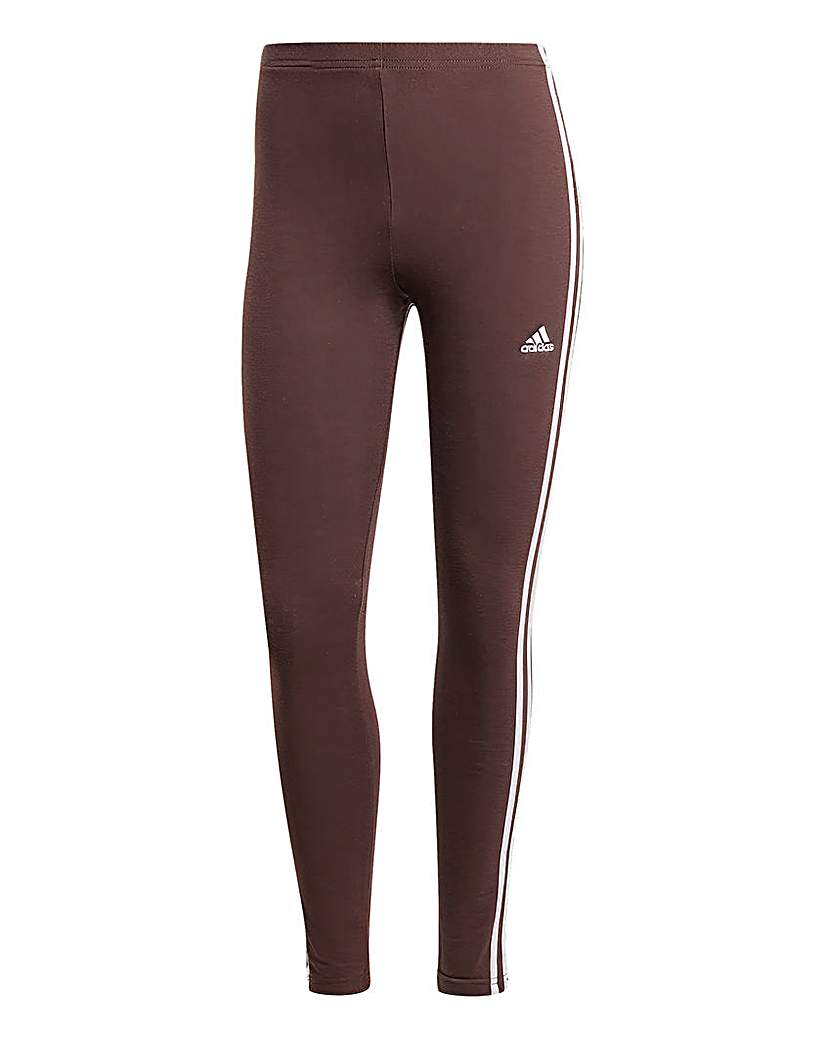 Adidas BROWN Essentials 3 Stripes Leggings Size 1X 20/22 - JD Williams