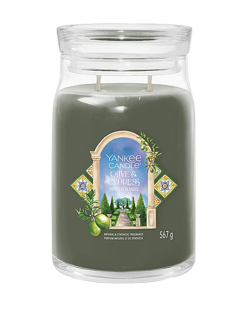 New In - Yankee Candle Large Olive & Cypress