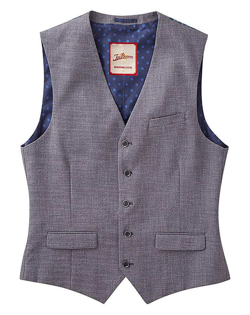 Joe Browns Grey Textured Suit Waistcoat