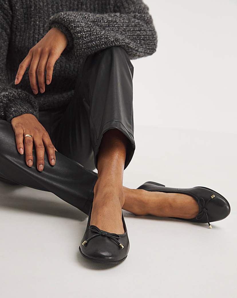 Leather Ballerina EEE Fit