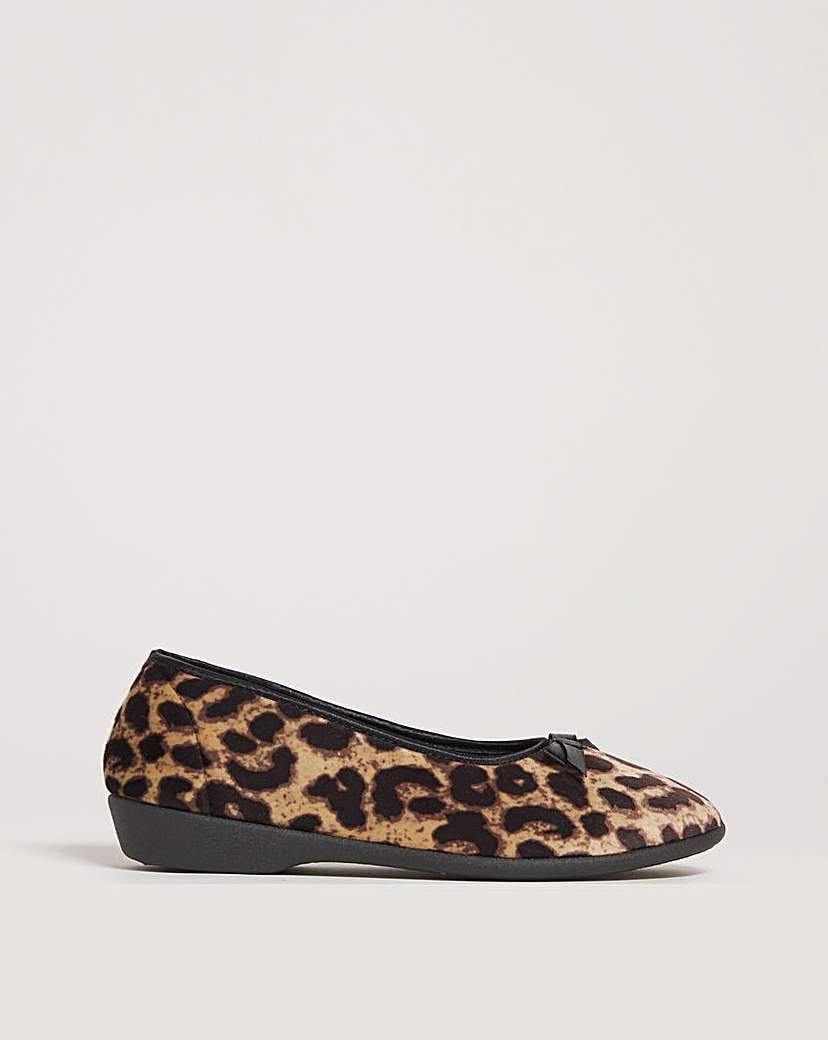 Leopard Ballerina Slipper E Fit