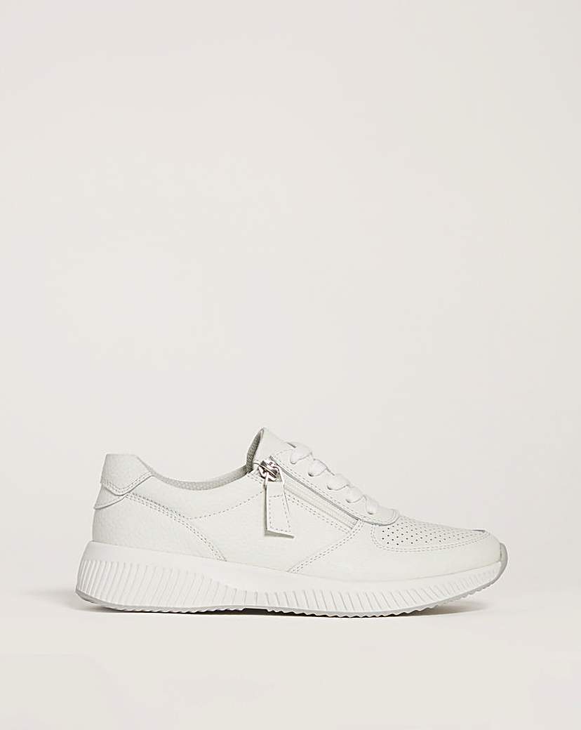 Leather Lace Trainer E Fit