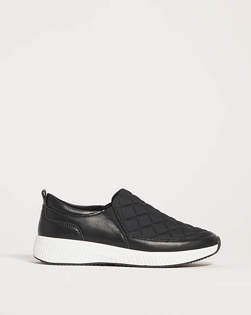 Quilted Slip On Shoe E Fit