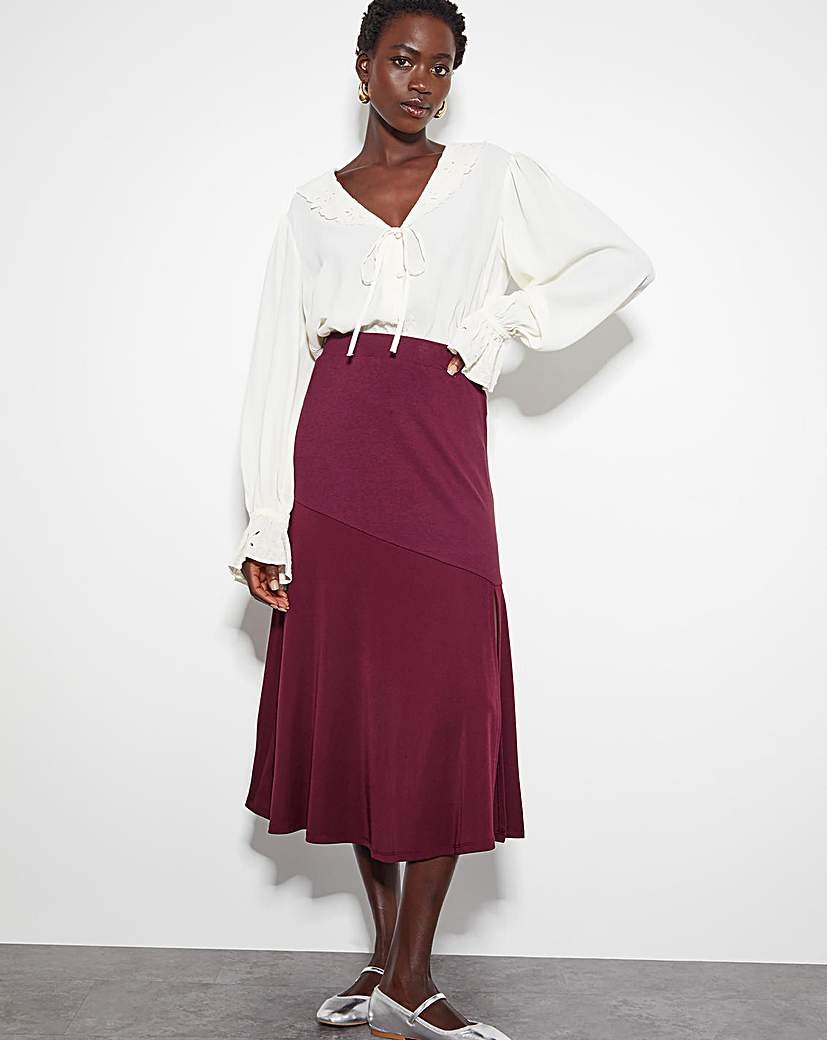 Monsoon Fifi Jersey Panel Midi Skirt