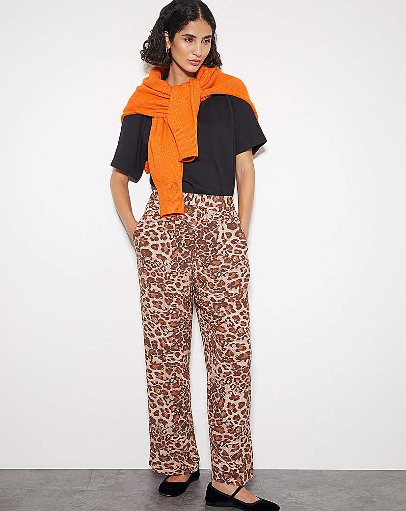 Monsoon Arielle Leopard Print Trousers