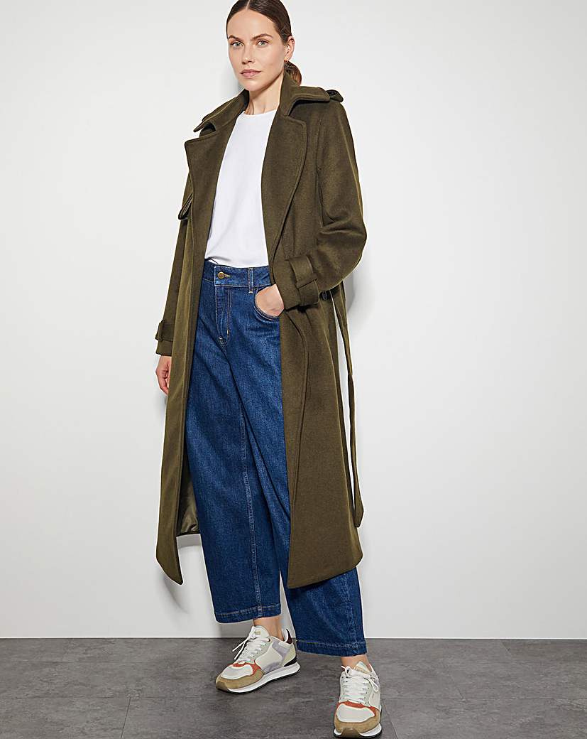 Monsoon Ollie Belted Trench Coat - Khaki