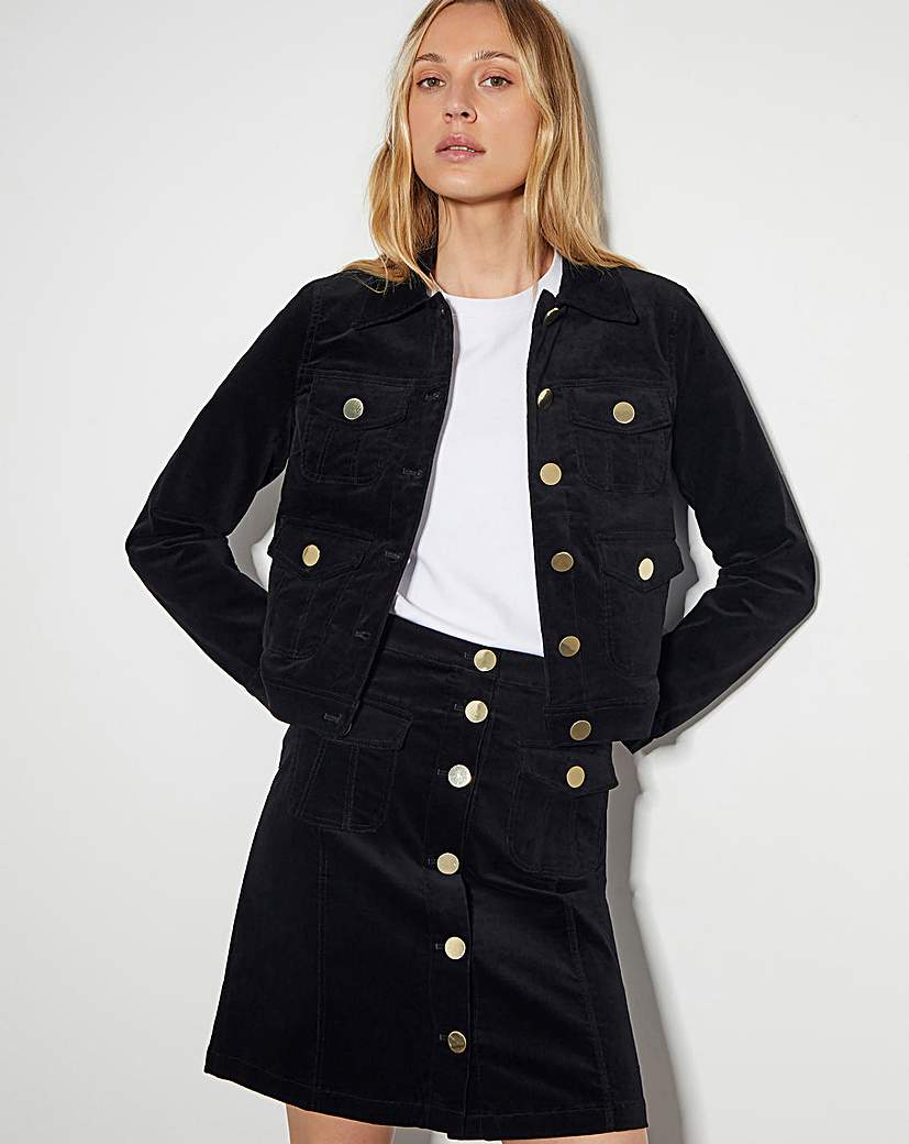 Monsoon Oriana Four-Pocket Crop Jacket