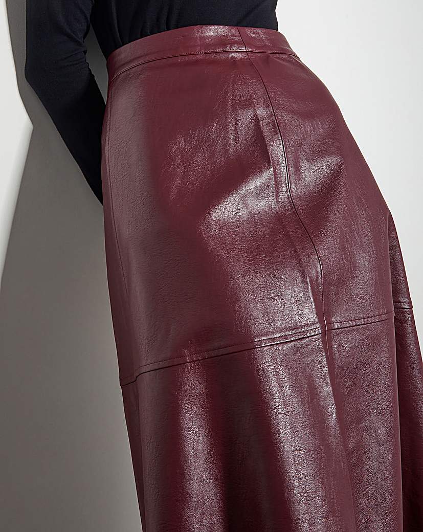 Monsoon Pippa Faux Leather Midi Skirt