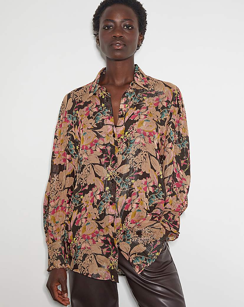 Monsoon Felicity Metallic Floral Shirt