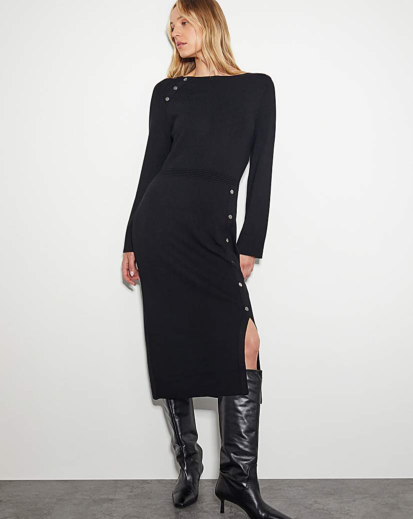 Monsoon Ciara Button Midi Jumper Dress