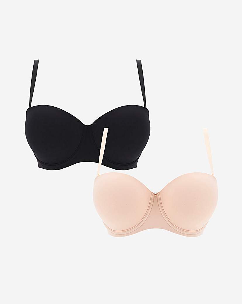 2Pack Feather Touch Multiway Moulded Bra
