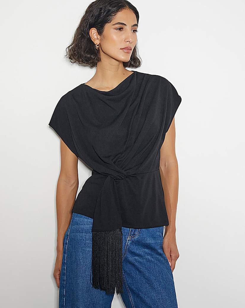 Monsoon Tanya Twist Tassel Jersey Top