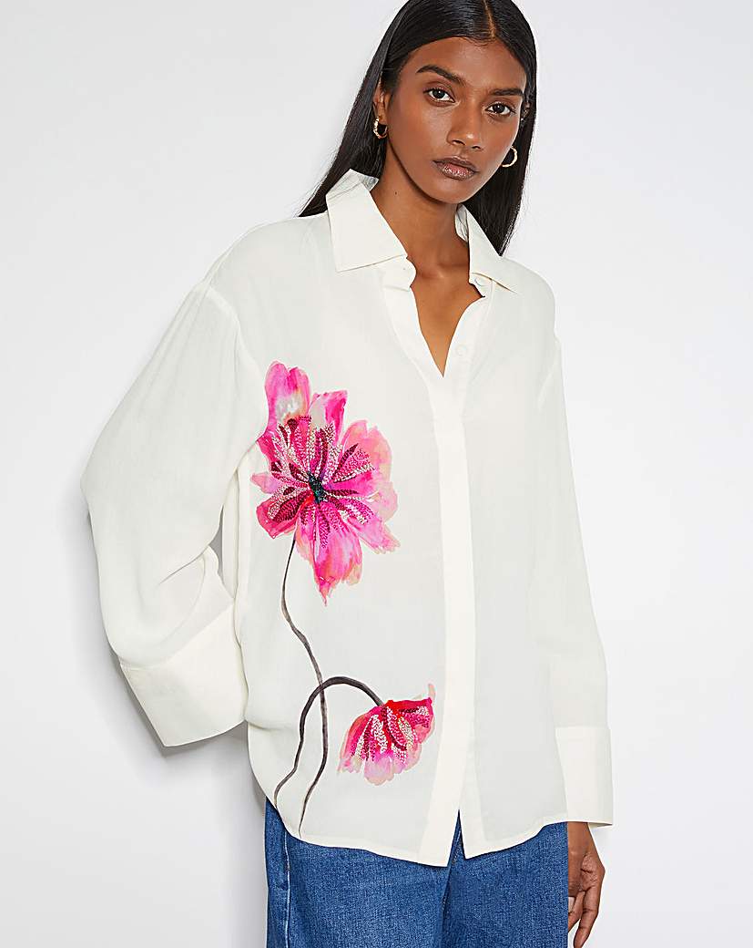 Monsoon Fleur Embroidered Flower Shirt