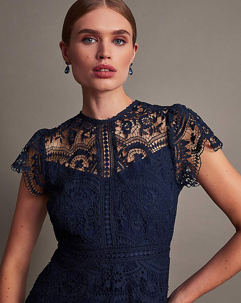 Monsoon Monica Lace Midi Dress