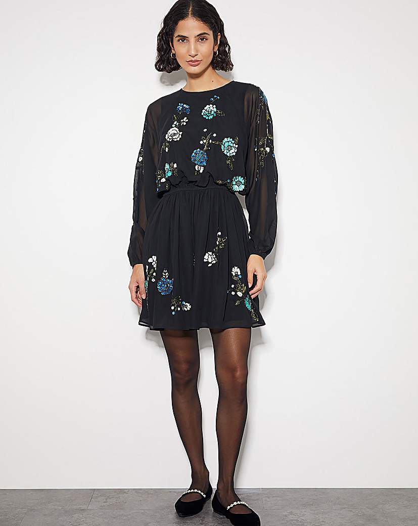 Monsoon Penelope Embellished Mini Dress