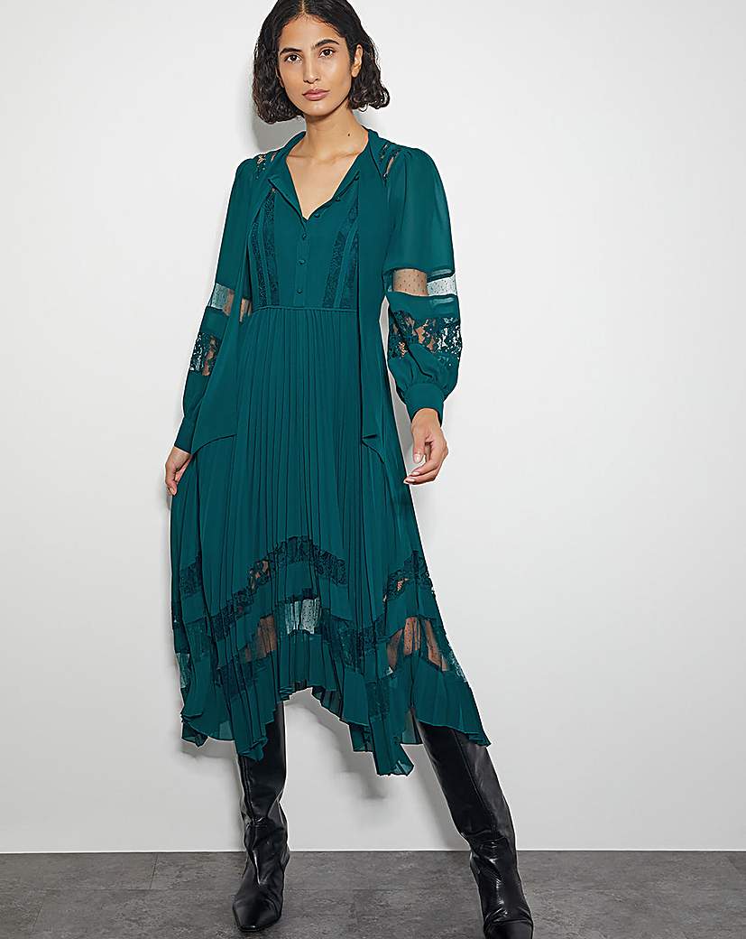 Monsoon Florence Pleated Midi Dress