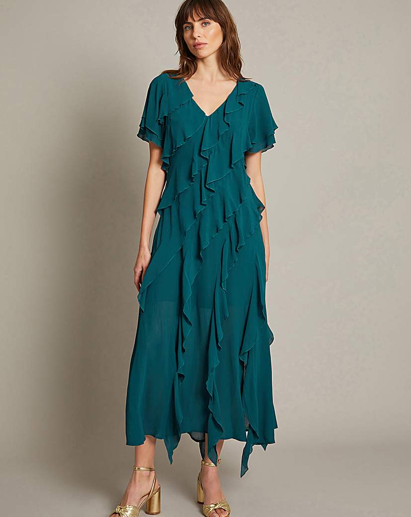 Monsoon Renata Ruffle Maxi Dress