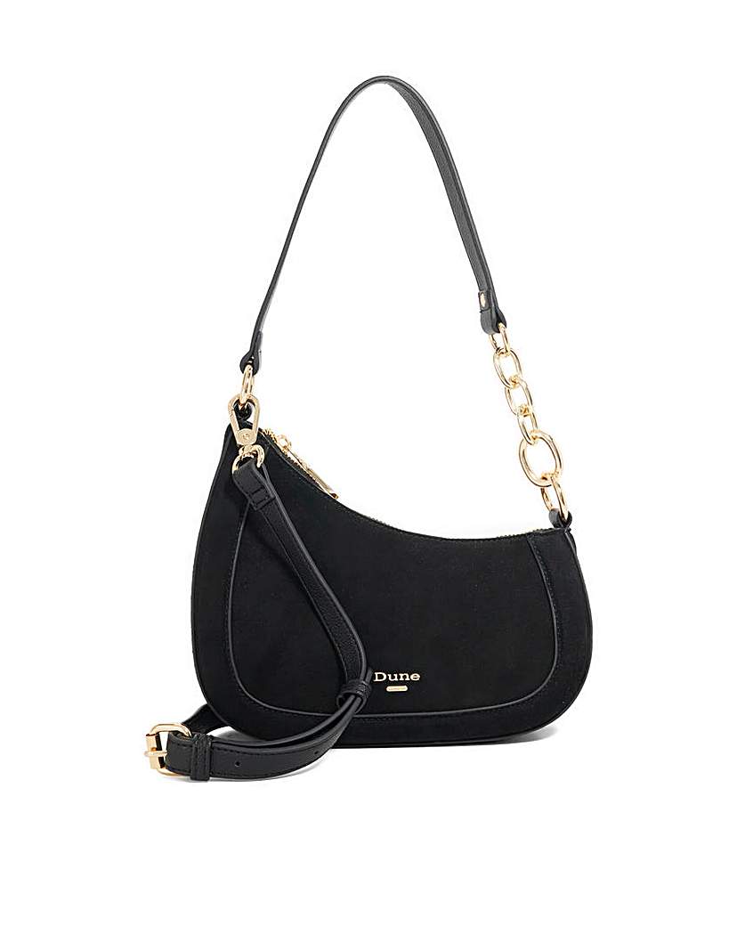 New In - Dune Direction Real Suede Shoulder Bag