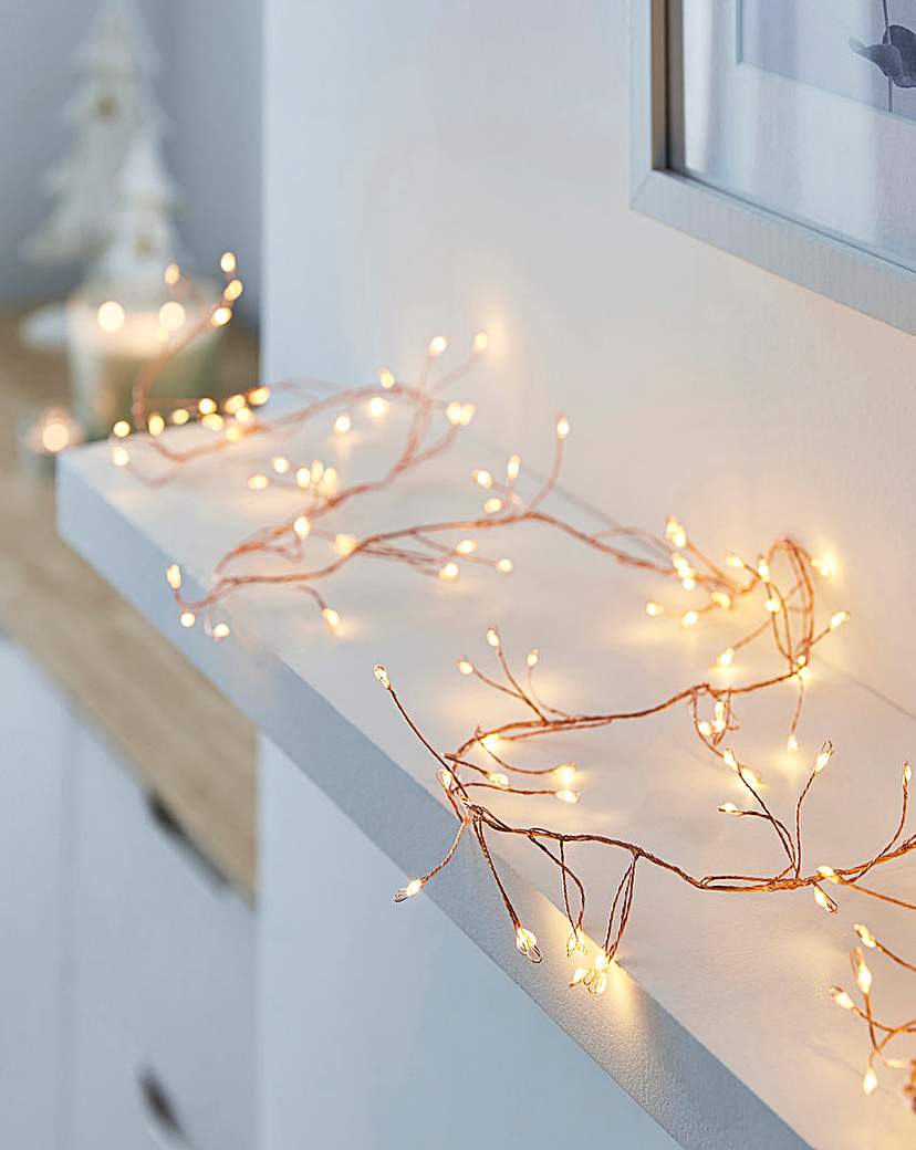 Rose Gold Cluster Christmas Lights