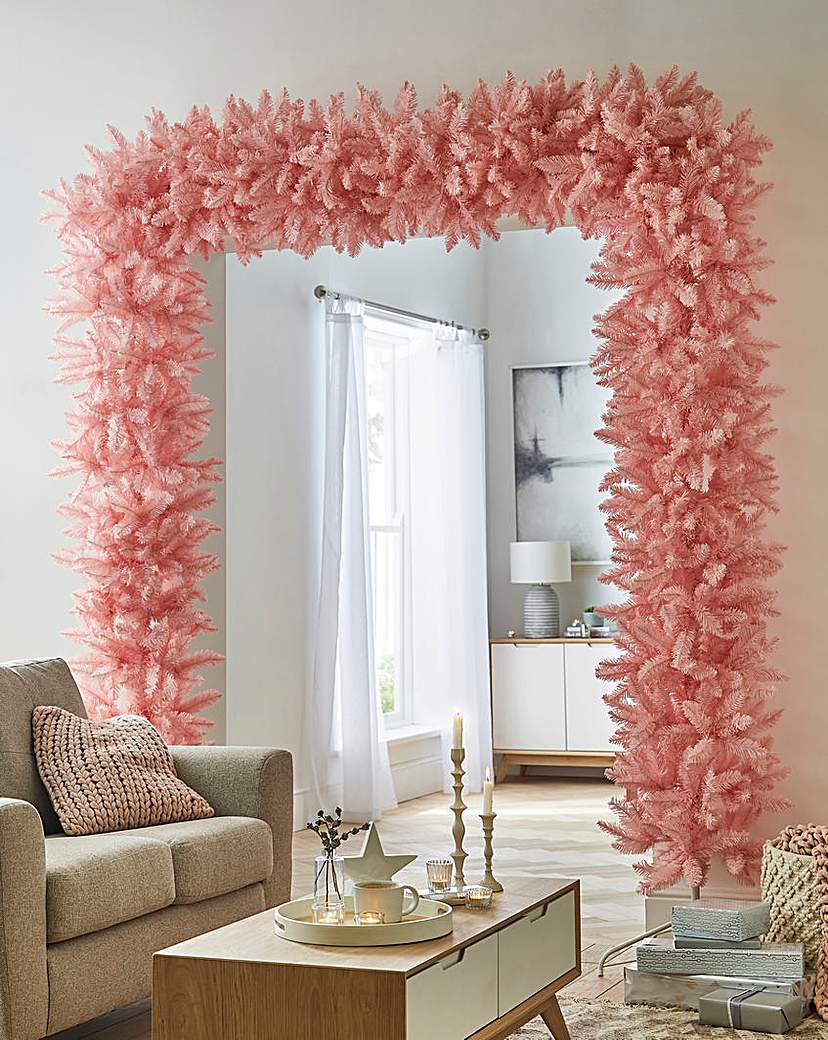 Rosewood Pine Christmas Tree Arch - 8ft