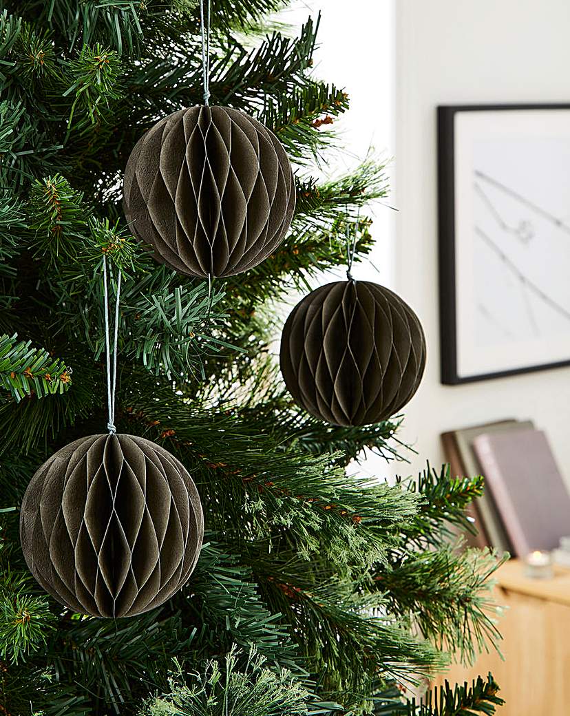 Grey Paper Baubles