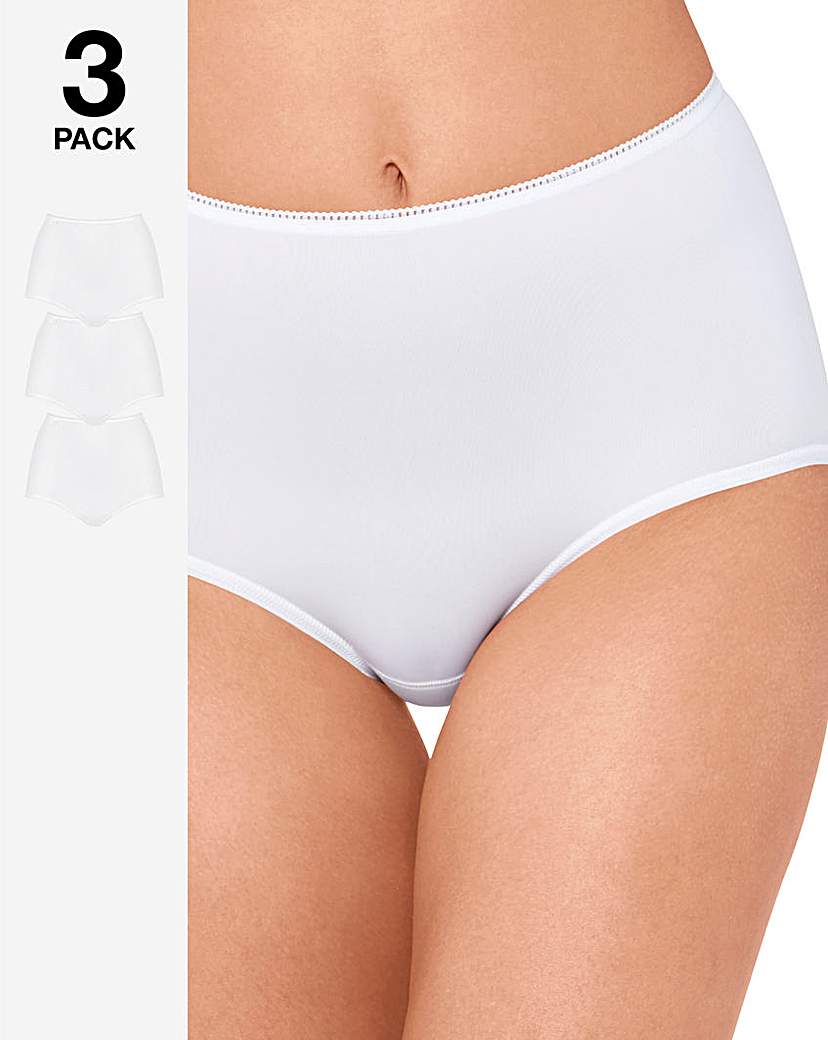 Sloggi 3Pk Microfibre Maxi Briefs White