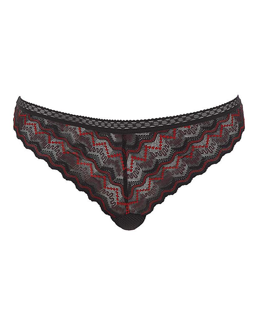 Freya Festival Vibe Knicker Black/Red