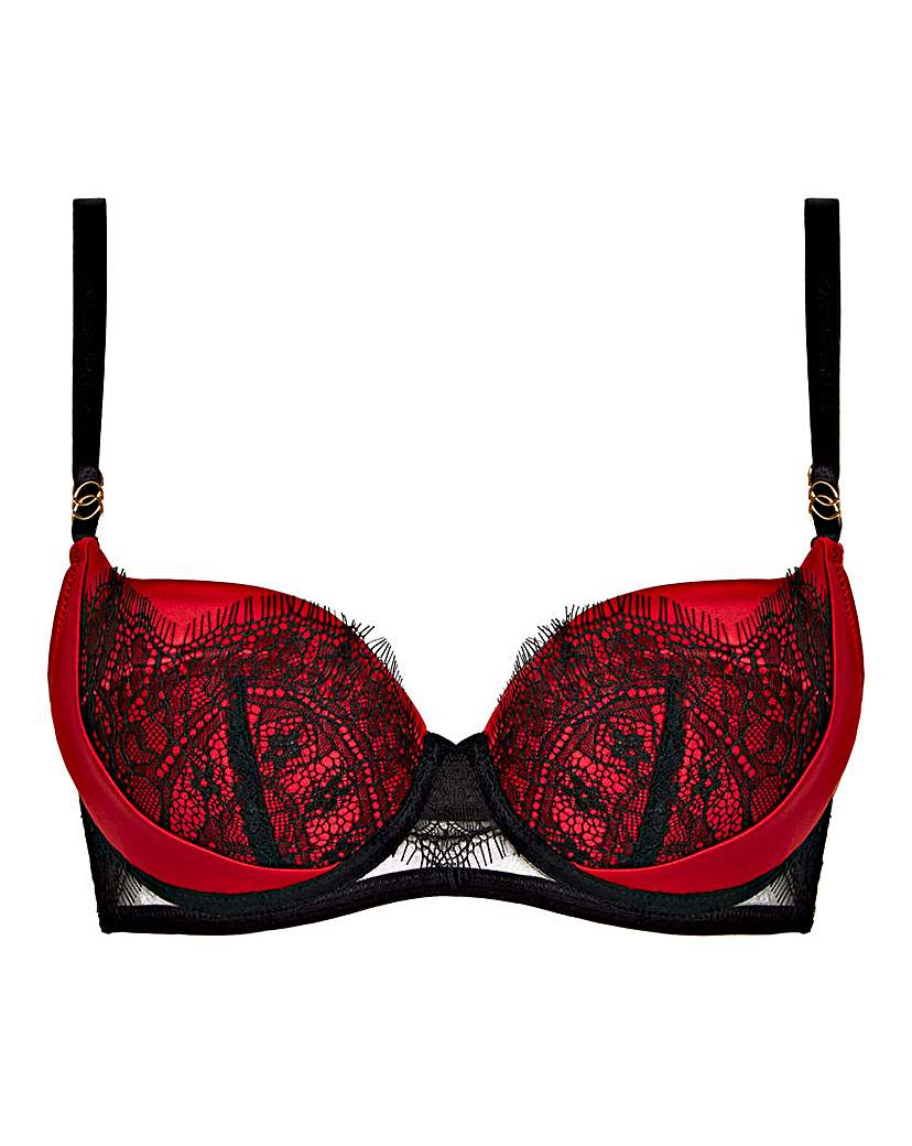 Ann Summers Unfaithful 1/4 cup bra with cutout lace detail in
