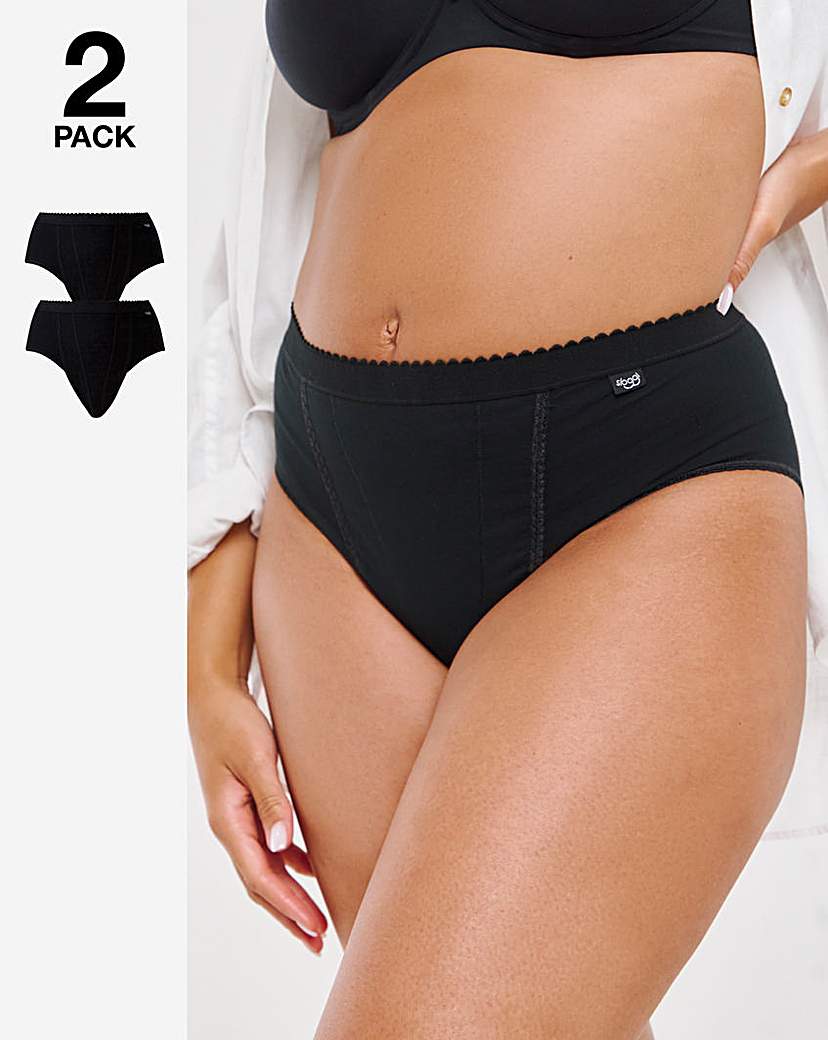 Sloggi 2Pk Control Tai Knickers Black