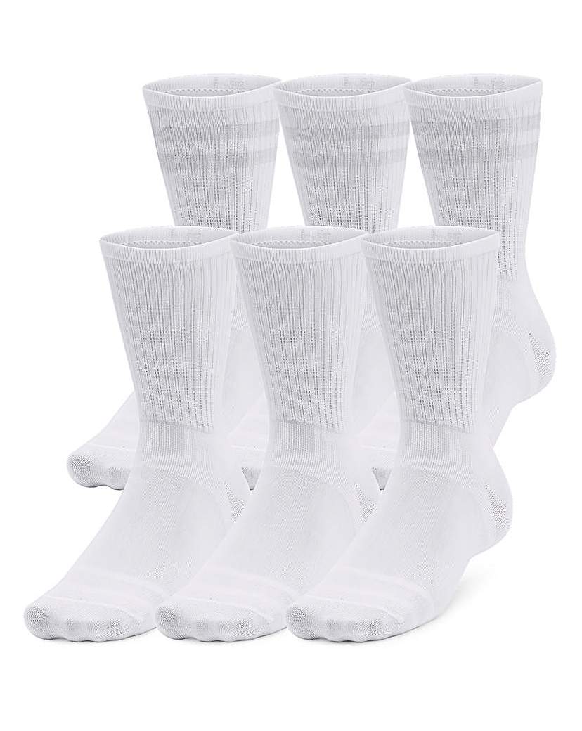 New In - Under Armour Essential 6 Pack Crew Socks