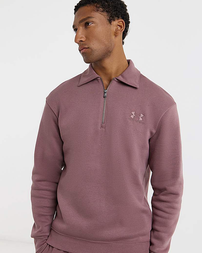 Under Armour Icon Fleece 14 Zip Maroon …