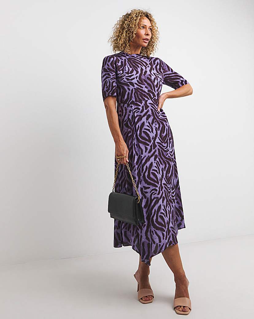 Whistles Tiger Print Midi Dress