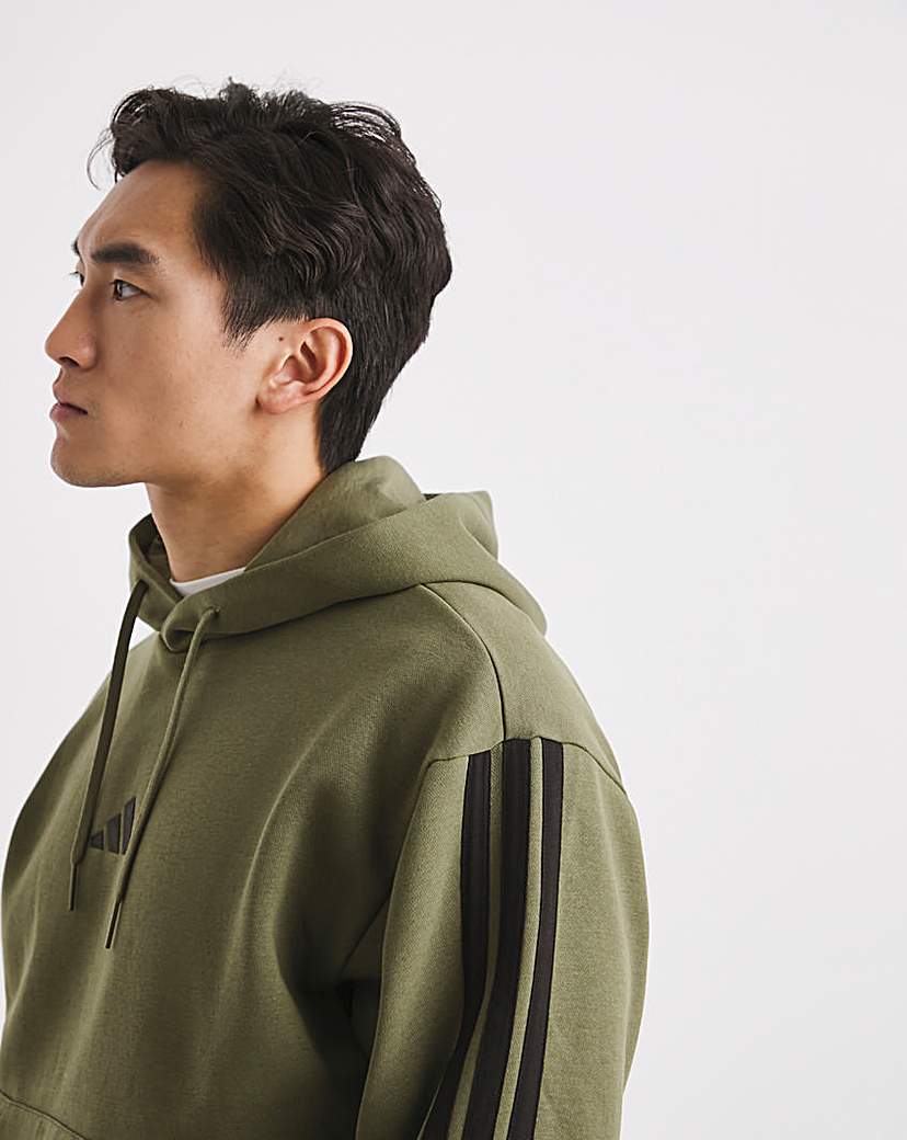 adidas 3 Stripes Fleece Hoodie