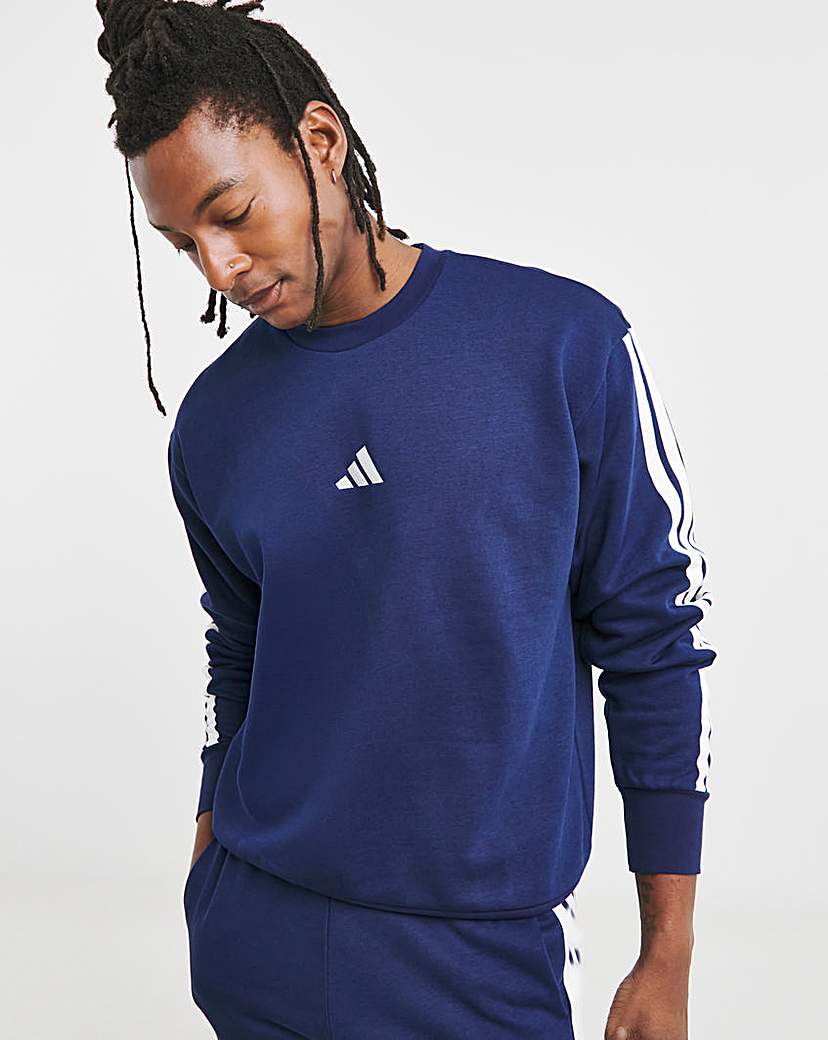 adidas 3 Stripes Fleece Sweatshirt