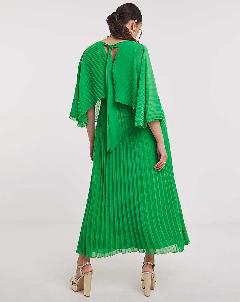 Joanna Hope Green Pleated Maxi Dress