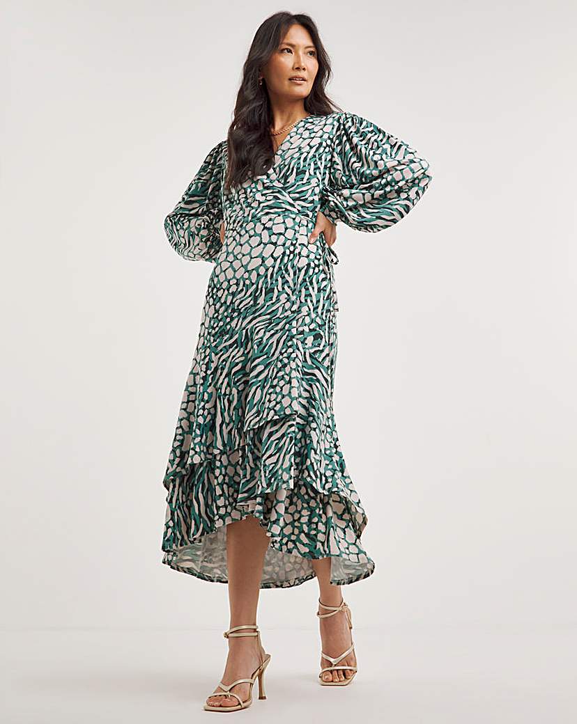 Joanna Hope Jersey Wrap Midi Dress