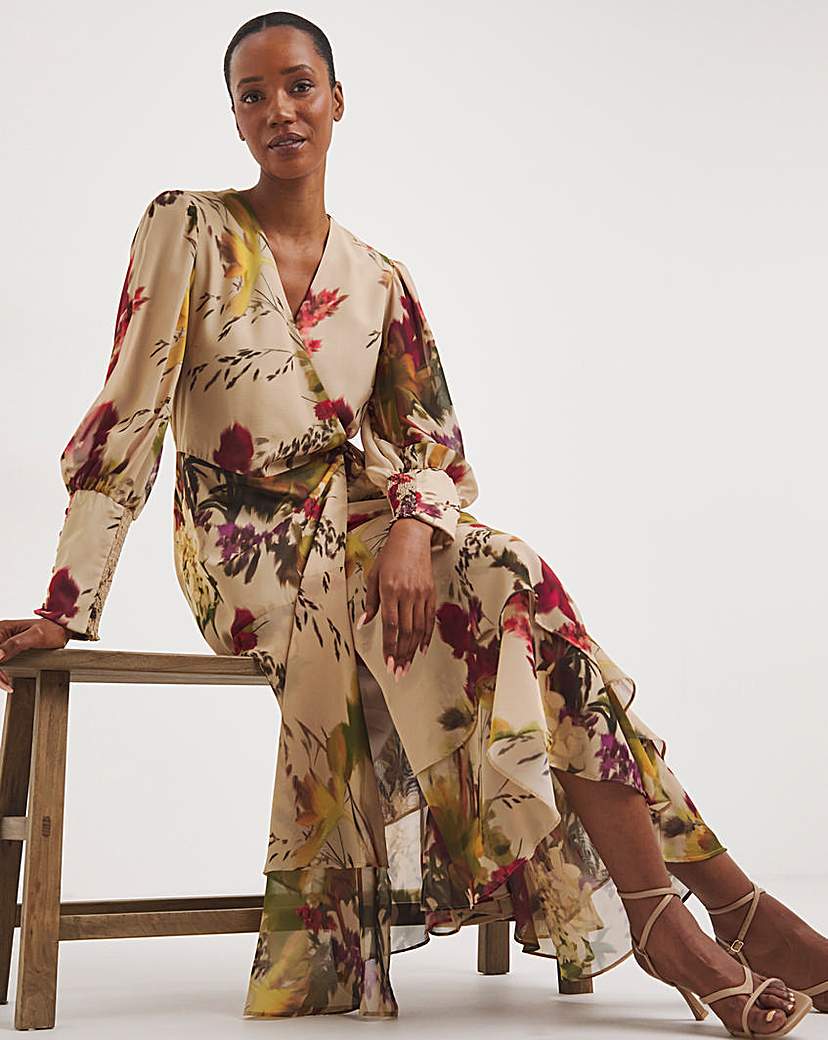 Joanna Hope Printed Wrap Dress