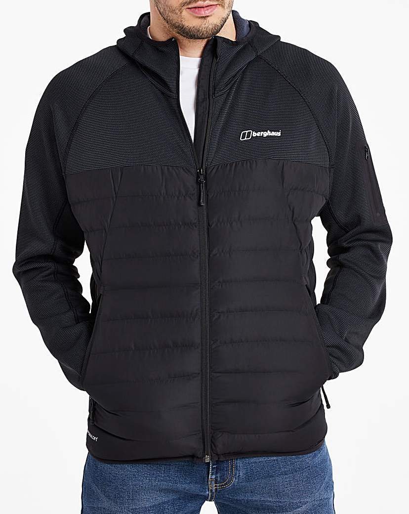 berghaus pravitale full zip hybrid jacket black