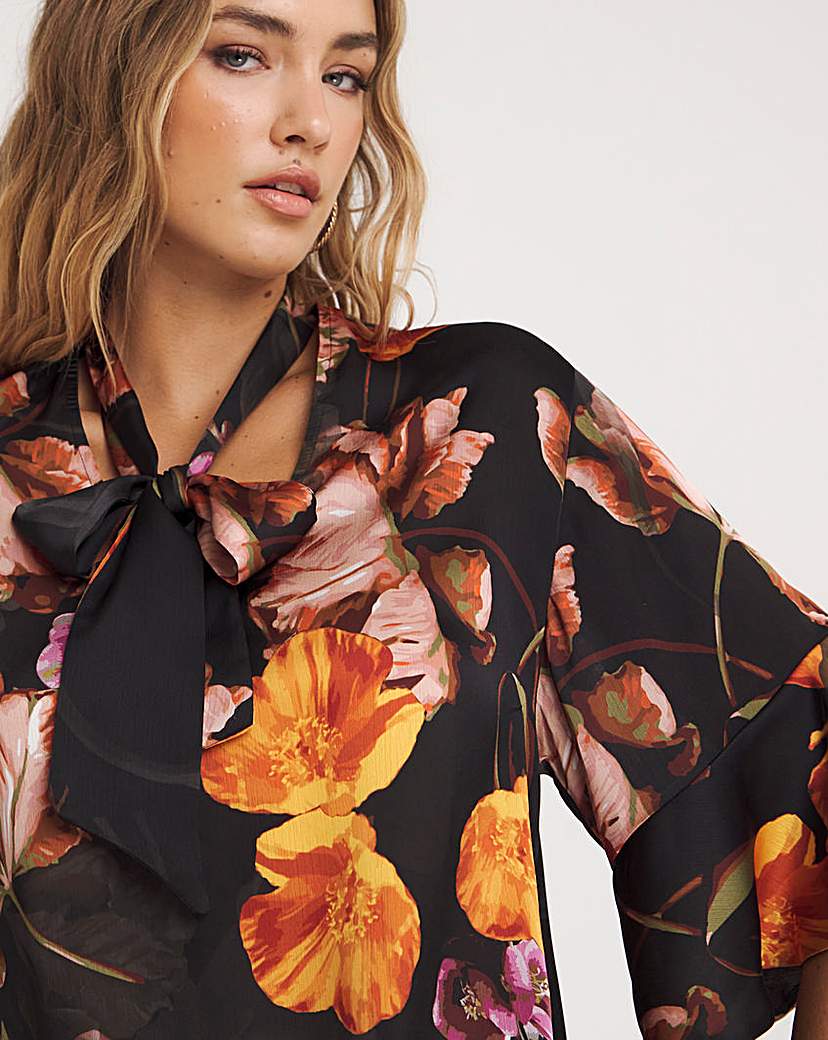 Joanna Hope Tie Neck Blouse