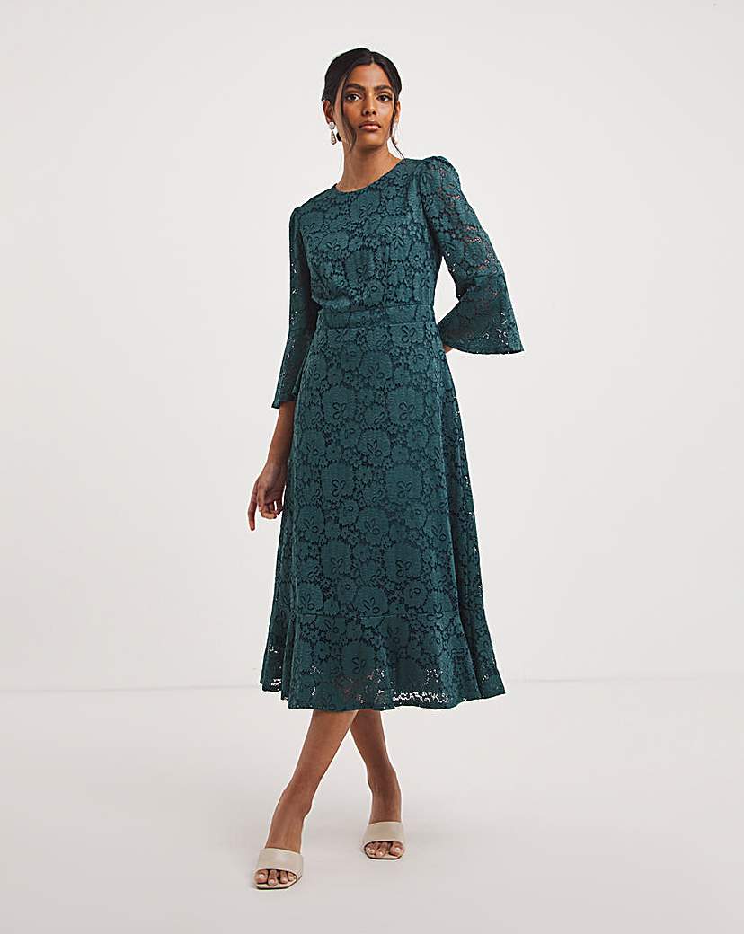 Joanna Hope Stretch Lace Midi Dress