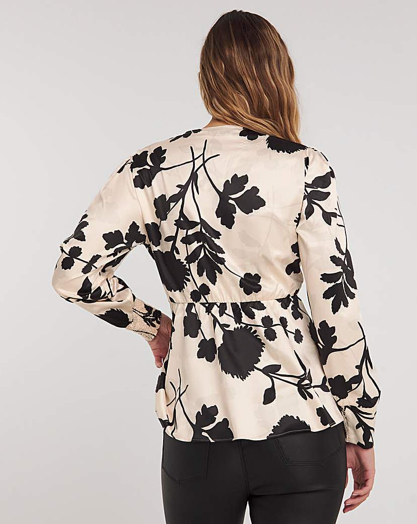 Joanna Hope Printed Satin Blouse