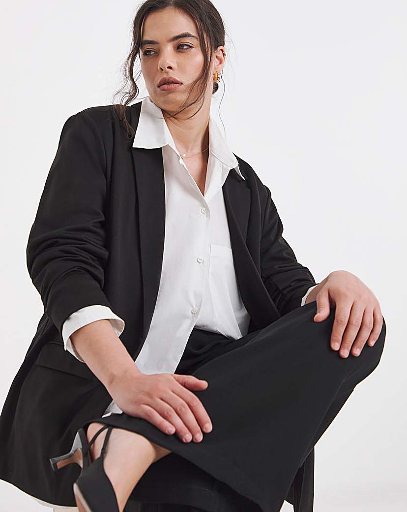 Black Ponte Jersey Relaxed Blazer