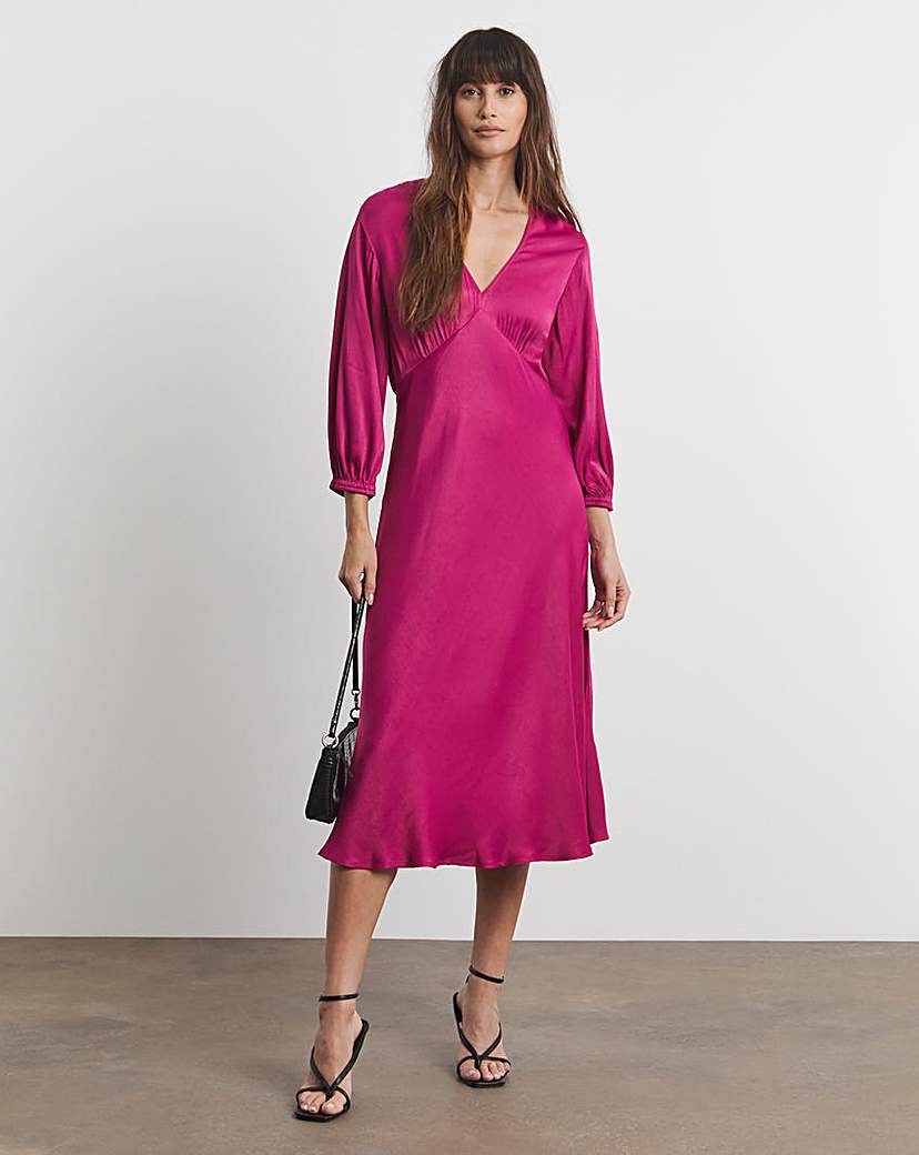 Joanna Hope Satin Midi Dress