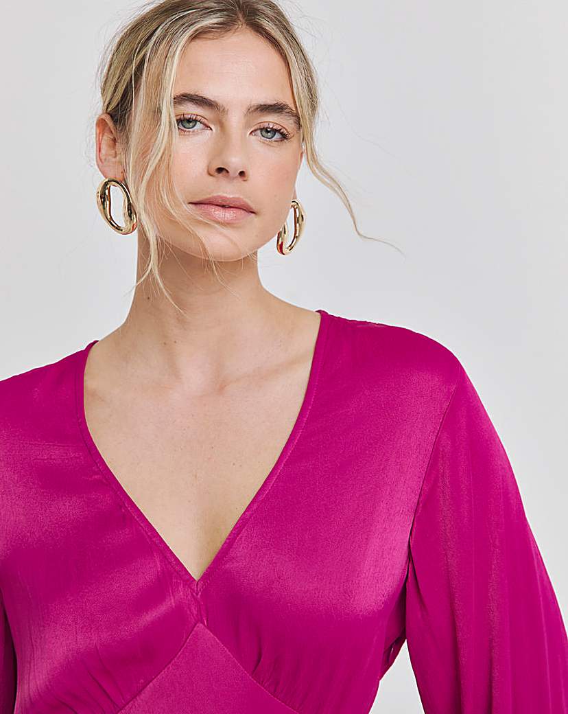 Joanna Hope Satin Midi Dress